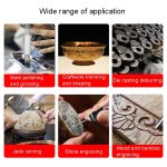 SNJ-3681 Mini-Gravierstift, kabelloser elektrischer Polierschleifer, Silver+Polishing Head+Cutting Blade+Engraving Template+Drill Bit+Corn Head, Rose Gold+Polishing Head+Cutting Blade+Engraving Template+Drill Bit+Corn Head – Bild 8