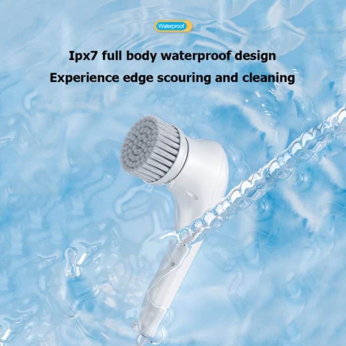 Multifunktionale elektrische Reinigungsbürste, tragbare Küchen-Geschirrspülbürste mit 5 Ersatzköpfen, 5 In 1 Brush Head +Machine – Bild 5