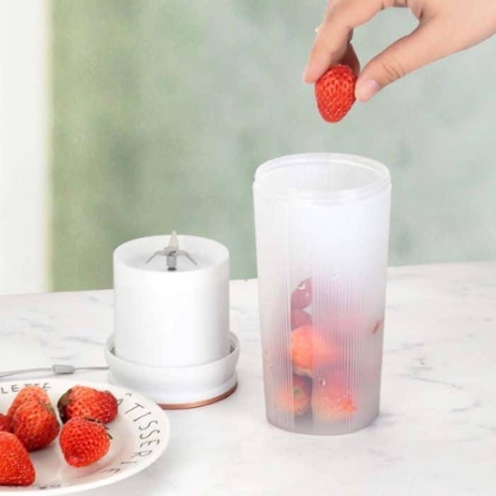 LGZ-1 500 ml 50 W 4 Klingen elektrischer tragbarer Entsafter wiederaufladbarer Entsafter, LGZ-1 (White), LGZ-1 (Green), LGZ-1 (Pink) – Bild 3