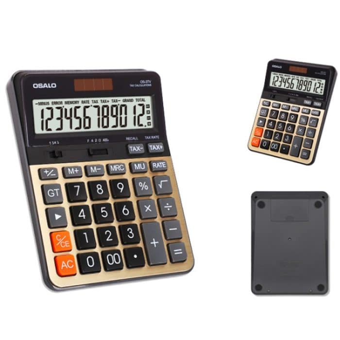 OSALO OS-3TV Tischrechner mit 12-stelligem LCD-Bildschirm und Solar-Doppelstromversorgung – Bild 4