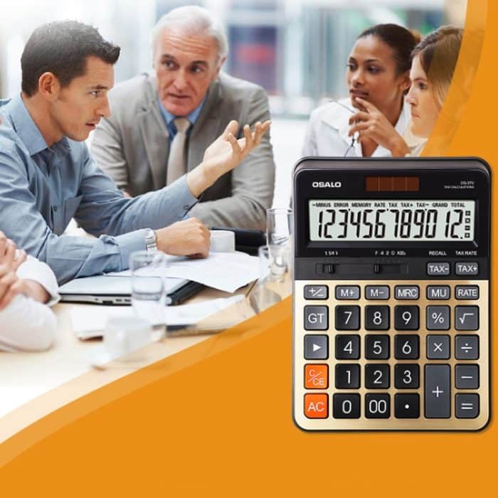 OSALO OS-3TV Tischrechner mit 12-stelligem LCD-Bildschirm und Solar-Doppelstromversorgung – Bild 7