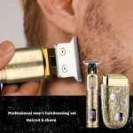 Männer Glatze Haarschnitt 2 In 1 Elektrische Haarschneidemaschine Wasserdichtes Set, 962 Gold, 962 Gray – Bild 13
