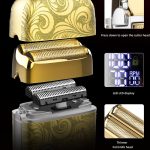 Männer Glatze Haarschnitt 2 In 1 Elektrische Haarschneidemaschine Wasserdichtes Set, 962 Gold, 962 Gray – Bild 9