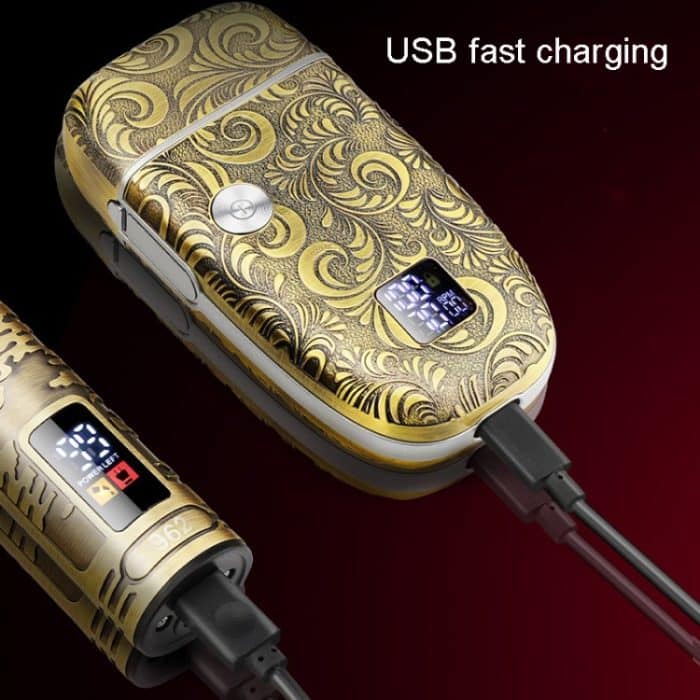 Männer Glatze Haarschnitt 2 In 1 Elektrische Haarschneidemaschine Wasserdichtes Set, 962 Gold, 962 Gray – Bild 10