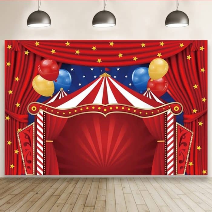 TBD0603697501L.jpg 150 x 100 cm Zirkus-Clown-Show-Party-Fotografie-Hintergrundstoff, dekorative Szenen – Bild 1
