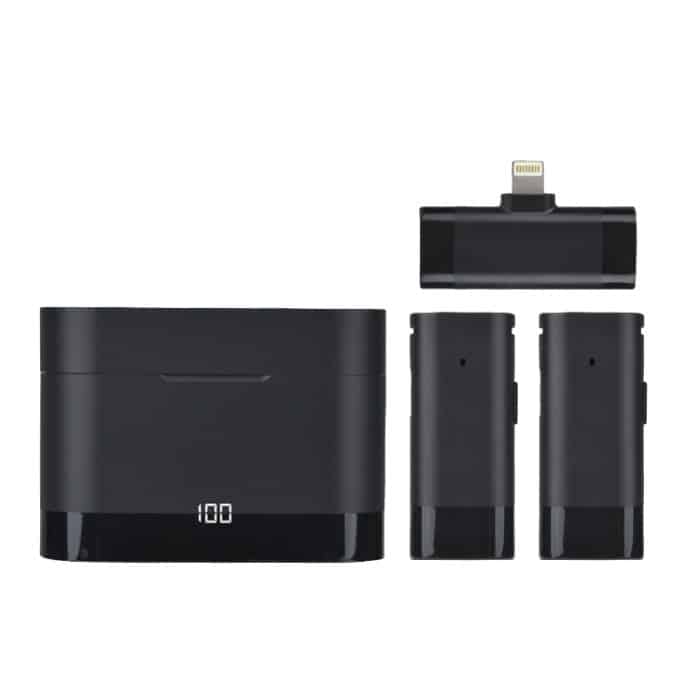 1 in 2 kabelloses Halsband Weizen mit Aufladung, Lagertelefon, Live-Übertragung, Interview, Rauschunterdrückung, Halsbandmikrofon – Bild 1