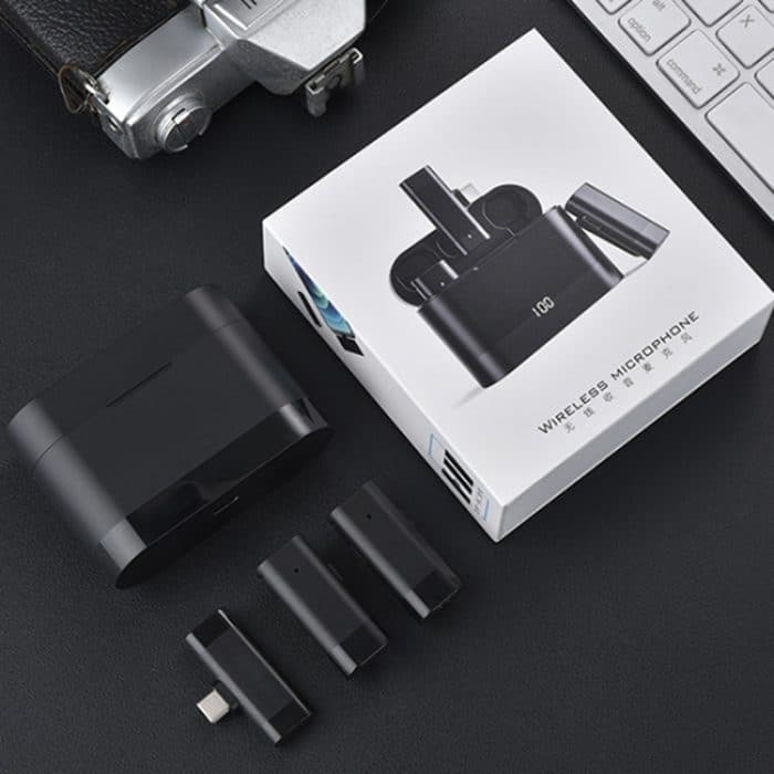 1 in 2 kabelloses Halsband Weizen mit Aufladung, Lagertelefon, Live-Übertragung, Interview, Rauschunterdrückung, Halsbandmikrofon – Bild 9