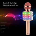 WS-858L LED-Licht blinkendes kabelloses Kapazitätsmikrofon kommt mit Audio-Bluetoon-Live-Mikrofon für Mobiltelefone, WS-858L (Pink), WS-858L (Gold), WS-858L (Blue), WS-858L (Black), WS-858L (Rose Gold) – Bild 11