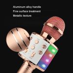 WS-858L LED-Licht blinkendes kabelloses Kapazitätsmikrofon kommt mit Audio-Bluetoon-Live-Mikrofon für Mobiltelefone, WS-858L (Pink), WS-858L (Gold), WS-858L (Blue), WS-858L (Black), WS-858L (Rose Gold) – Bild 9