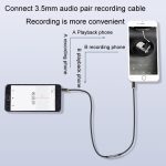 JINGHUA 3,5-mm-Kabel-Audio-Konvertierungsmikrofon Zwei-Wege-Transkriptor, 1m – Bild 3