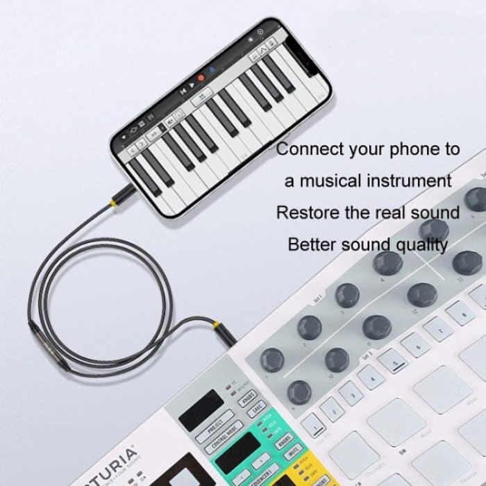 JINGHUA 3,5-mm-Kabel-Audio-Konvertierungsmikrofon Zwei-Wege-Transkriptor, 1m – Bild 4