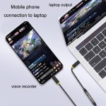 JINGHUA 3,5-mm-Kabel-Audio-Konvertierungsmikrofon Zwei-Wege-Transkriptor, 1m – Bild 5