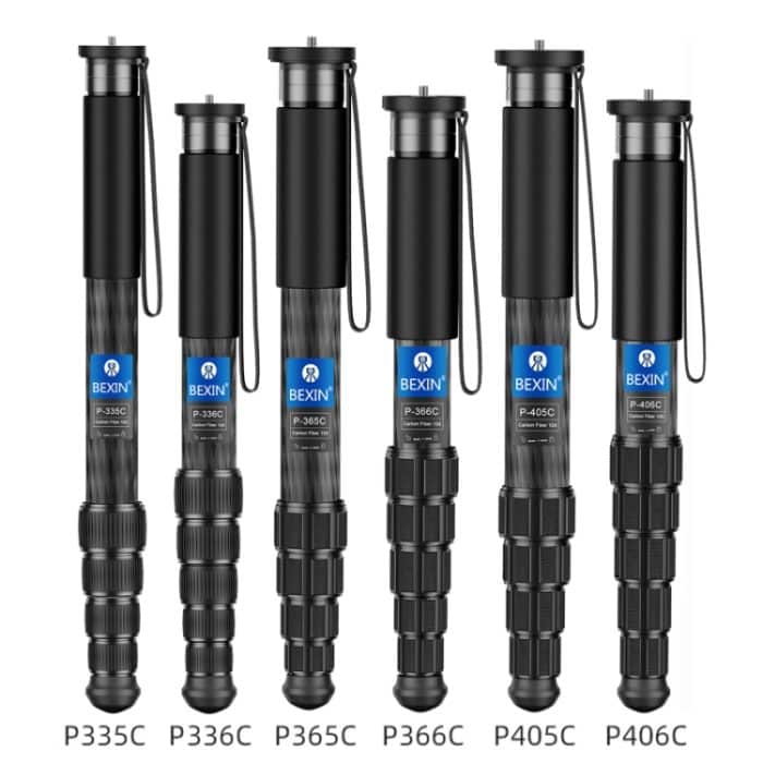 Kohlefaser-Einbeinstativ, Reisefotografie, Handy-Live-Selfie-Halterung, einziehbares tragbares Einbeinstativ, BEXIN P335CF-S, BEXIN P336CF-S, BEXIN P365CF-S, BEXIN P366CF-S, BEXIN P405CF-S, BEXIN P406CF-S – Bild 2
