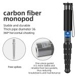 Kohlefaser-Einbeinstativ, Reisefotografie, Handy-Live-Selfie-Halterung, einziehbares tragbares Einbeinstativ, BEXIN P335CF-S, BEXIN P336CF-S, BEXIN P365CF-S, BEXIN P366CF-S, BEXIN P405CF-S, BEXIN P406CF-S – Bild 5