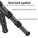 Kohlefaser-Einbeinstativ, Reisefotografie, Handy-Live-Selfie-Halterung, einziehbares tragbares Einbeinstativ, BEXIN P335CF-S, BEXIN P336CF-S, BEXIN P365CF-S, BEXIN P366CF-S, BEXIN P405CF-S, BEXIN P406CF-S – Bild 7