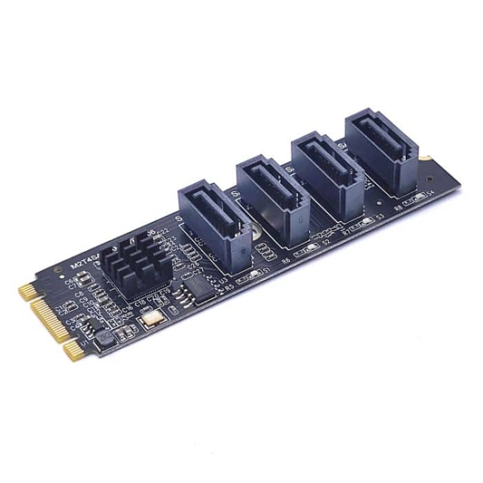 JMB582 M2 KEY-M NVME PCI-E zu SATA3.0 Festplattenübertragungskarte, M2 KEY-M NVME PCI-E To SATA3.0 – Bild 2