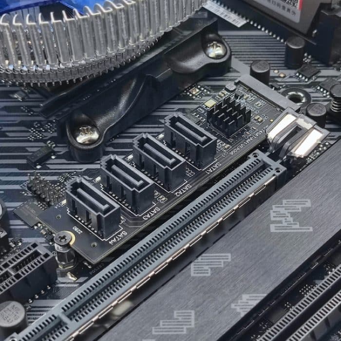 JMB582 M2 KEY-M NVME PCI-E zu SATA3.0 Festplattenübertragungskarte, M2 KEY-M NVME PCI-E To SATA3.0 – Bild 4