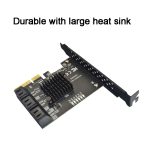 SATA 3.0 Adapter Erweiterungskarte ASMedia ASM1166 Konverter, PCIE  4X To 6 Port, PCIE 1X To 6 Port, PCIE 1X To 10 Port, PCIE 4X To 10 Port, PCIE 1X To 8 Port – Bild 4