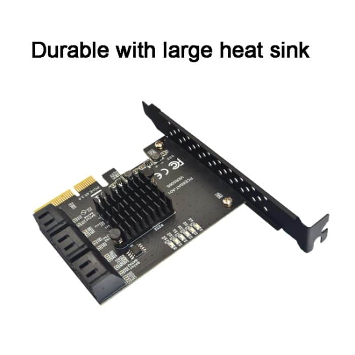 SATA 3.0 Adapter Erweiterungskarte ASMedia ASM1166 Konverter, PCIE  4X To 6 Port, PCIE 1X To 6 Port, PCIE 1X To 10 Port, PCIE 4X To 10 Port, PCIE 1X To 8 Port – Bild 4