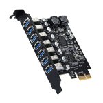 PCE7USB-R05 PCI-E zu USB 3.2 GEN1 7-Port 19PIN Erweiterungskarte Super Speed 5 Gbit/s