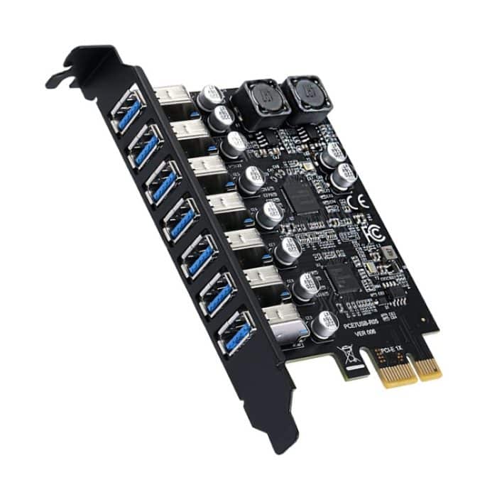 PCE7USB-R05 PCI-E zu USB 3.2 GEN1 7-Port 19PIN Erweiterungskarte Super Speed 5 Gbit/s – Bild 1