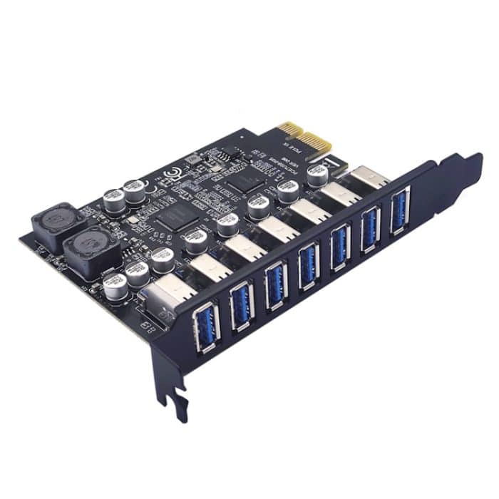 PCE7USB-R05 PCI-E zu USB 3.2 GEN1 7-Port 19PIN Erweiterungskarte Super Speed 5 Gbit/s – Bild 2