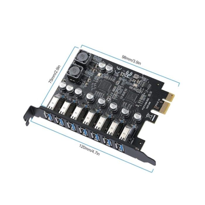 PCE7USB-R05 PCI-E zu USB 3.2 GEN1 7-Port 19PIN Erweiterungskarte Super Speed 5 Gbit/s – Bild 3