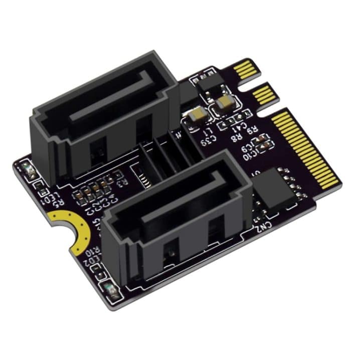 M2 zu SATA3.0 Adapterkarte PCI-E3.0 Karte KEY A+E WiFi M.2 zu SATA JMB582 Chip, JMB582 – Bild 2