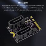 M2 zu SATA3.0 Adapterkarte PCI-E3.0 Karte KEY A+E WiFi M.2 zu SATA JMB582 Chip, JMB582 – Bild 7