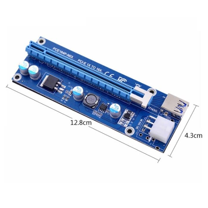 PCE164P-N03 VER006C Mini PCI-E 1X bis 16X Riser für externe Laptop-Bildkarte, Blue Board 6pin, Blackboard 6pin, Blackboard 4pin, M2 To 6pin – Bild 4