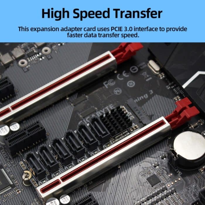 M2 M-KEY PCIE 3.0 zu SATA6G Transfer Erweiterungskarte 6 Port Festplattenerweiterungsadapterkarte, 6 Port – Bild 8