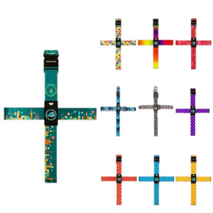 2 Stück Kreuzgepäckgurt ohne Zahlenschloss – Bild 2