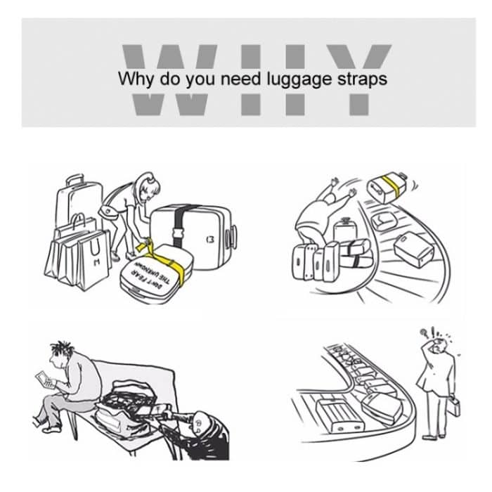 2 Stück Kreuzgepäckgurt ohne Zahlenschloss – Bild 4