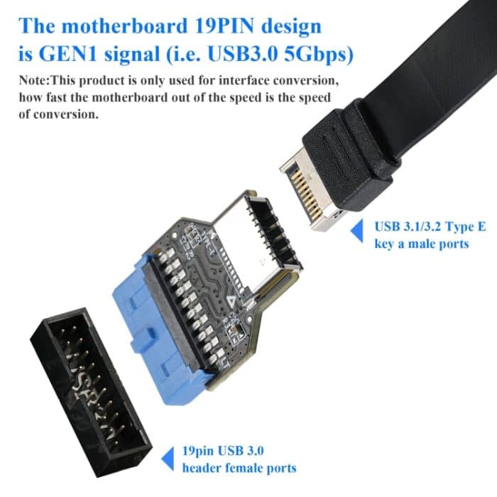 USB 3.0 19PIN-Header zur Typ-E-Front-A-Key-Schnittstelle zur Erweiterung der USB-Anschlüsse auf den PC, USB 3.0 19PIN   Outward, USB 3.0 19PIN   Up-high, USB 3.0 19PIN   Upward – Bild 3