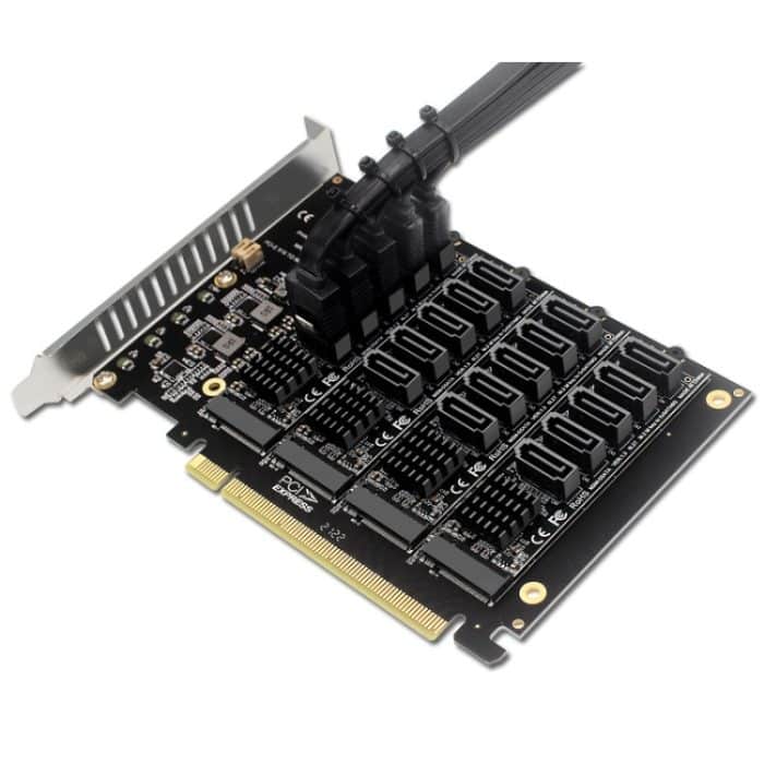 PCIEX16 NVME M.2 RAID-Array-Erweiterung SATA 20-Port-Übertragungskarte – Bild 1