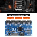 SATA-Erweiterungskarte 1 bis 5 Port-Riser-Karte, SATA3.0 6Gbps JMB575 Chip, SATA2.0 3Gbps JMB321 Chip – Bild 6