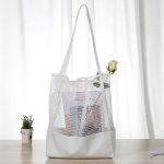 Transparente Mesh-Einzelschultertasche für Studenten – Bild 7