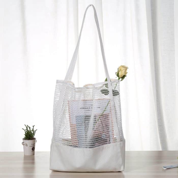 Transparente Mesh-Einzelschultertasche für Studenten – Bild 7