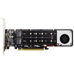 PCI-E X16 auf M.2 M-Key NVME X4 SSD RAID Array-Erweiterungsadapter, unterstützt 2242/2260/2280/22110, PH44Plus