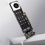 PCI-E X16 auf M.2 M-Key NVME X4 SSD RAID Array-Erweiterungsadapter, unterstützt 2242/2260/2280/22110, PH44Plus – Bild 2