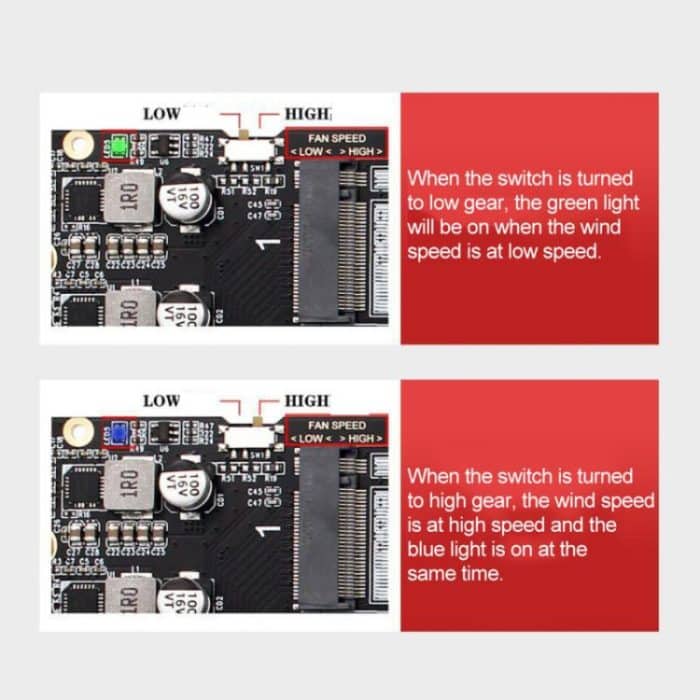 PCI-E X16 auf M.2 M-Key NVME X4 SSD RAID Array-Erweiterungsadapter, unterstützt 2242/2260/2280/22110, PH44Plus – Bild 11