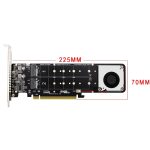 PCI-E X16 auf M.2 M-Key NVME X4 SSD RAID Array-Erweiterungsadapter, unterstützt 2242/2260/2280/22110, PH44Plus – Bild 3