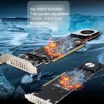 PCI-E X16 auf M.2 M-Key NVME X4 SSD RAID Array-Erweiterungsadapter, unterstützt 2242/2260/2280/22110, PH44Plus – Bild 10