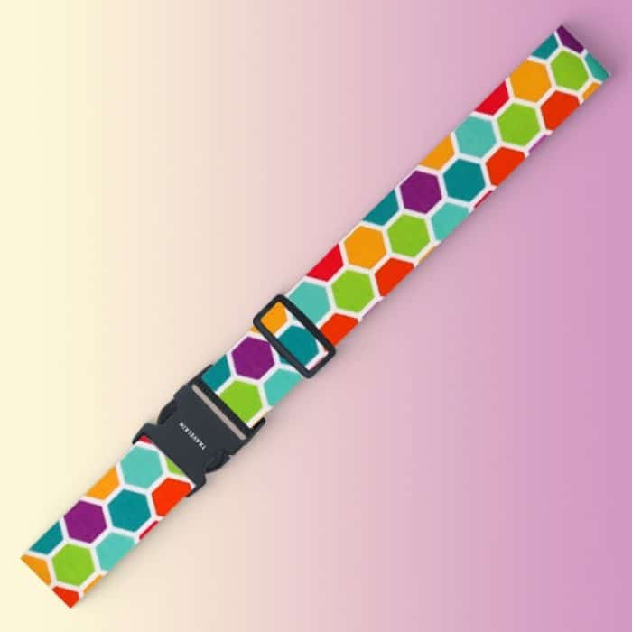 2 Stück fester Gepäckgurt zum Schutz vor Fehlöffnungen, Honeycomb, Magic Color, Red Star, Travel Around, Smile, Rainbow, Blue Shiba Inu, Yellow Shiba Inu – Bild 7