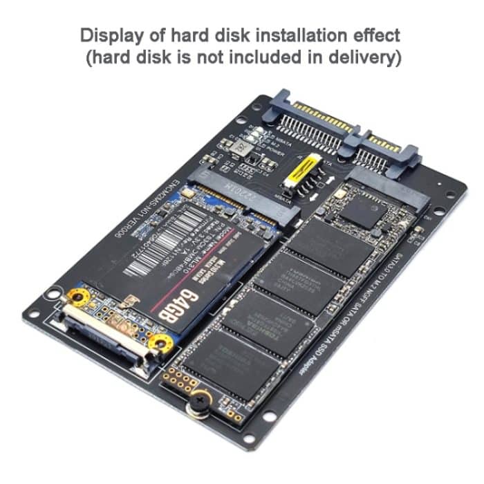 SATA 22PIN zu MSATA oder M.2 NGFF SATA Karte 2 in 1 SSD Konverterkarte, Only Card, With SATA 22pin Cable, With USB 3.0 Cable – Bild 6
