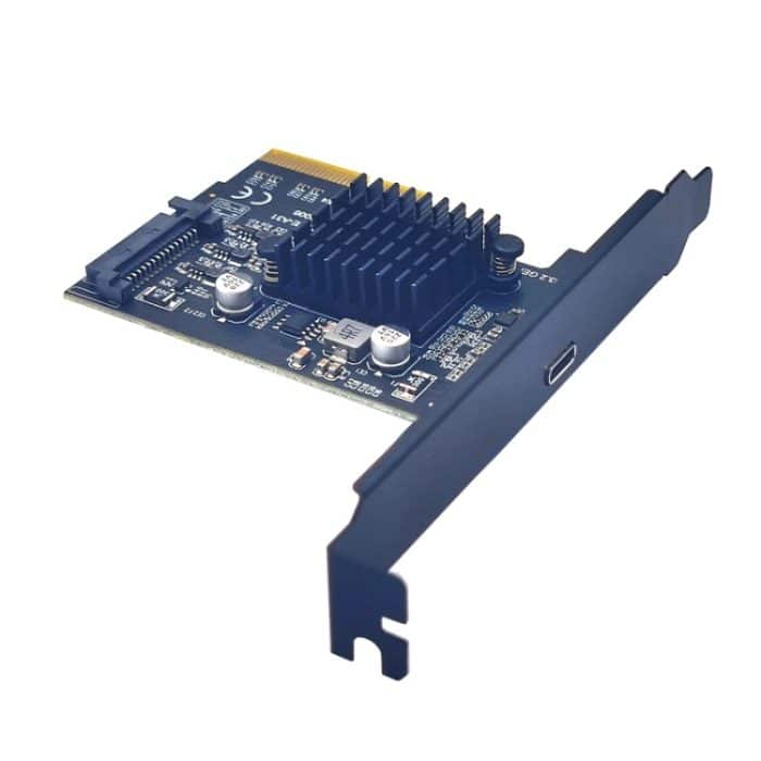 PCI-E 4X zu USB3.2 Gen2x2 Typ-C 20 Gbit/s SATA-Erweiterungskarte Asmedia ASM3242 Chip – Bild 2