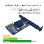 PCI-E 4X zu USB3.2 Gen2x2 Typ-C 20 Gbit/s SATA-Erweiterungskarte Asmedia ASM3242 Chip – Bild 3