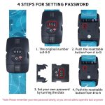 2 Stück Gepäck-Kreuz-Fliegen-Wahrzeichen-Zoll-Bindungsgürtel, Black, Blue, TSA Black, TSA Blue – Bild 4