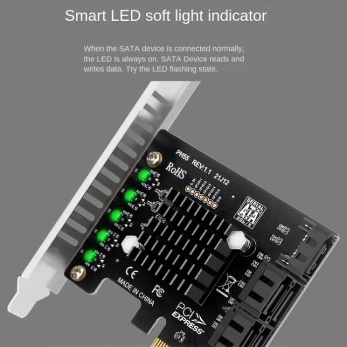 PCI-E auf 5 SATA 3.0-Erweiterungskarte – Bild 7