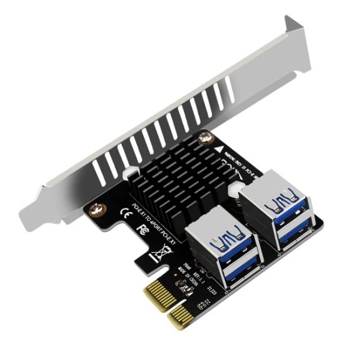 PCIE-zu-PCI-E4-Port USB3.0-Erweiterungskarte Grafikkartenerweiterung – Bild 1